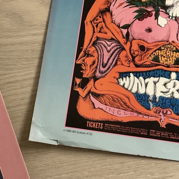 Grateful Dead 1968 New Years Eve Winterland Lee Conklin Bill Graham Poster Frame - Picture 6 of 12